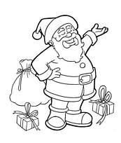 coloriage pere noel fait sa tournee